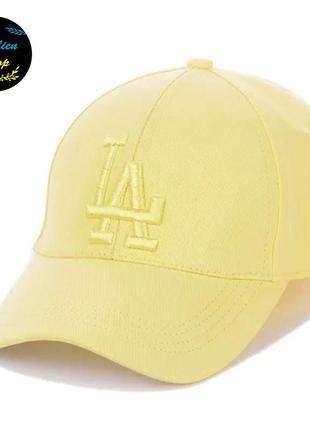 ● кепка бейсболка з вишивкою - los angeles / лос анджелес s/m жовтий ●