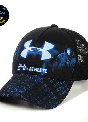 ● літня кепка з сіткою - under armour / андер армор m/l чорний ●