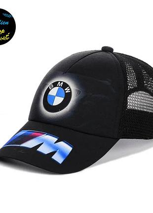 ● літня кепка з сіткою - bmw / бмв m/l чорний ●