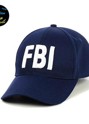 ● кепка бейсболка с вышивкой - fbi / фбр m/l темно-синий ●