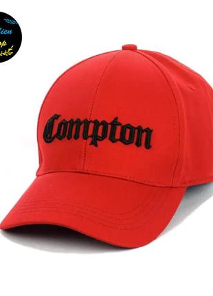 ● кепка бейсболка с вышивкой - compton / комптон m/l красный ●