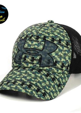 ● летняя кепка с сеткой - under armour / андер армор m/l черный ●