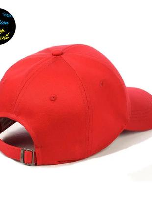 ● однотонная кепка бейсболка без логотипа - красный m/l ●2 фото