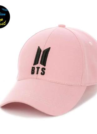 ● кепка бейсболка с вышивкой - bts / бтс s/m розовый ●