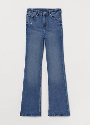 Нові джинси кльош h&m з високою посадкою