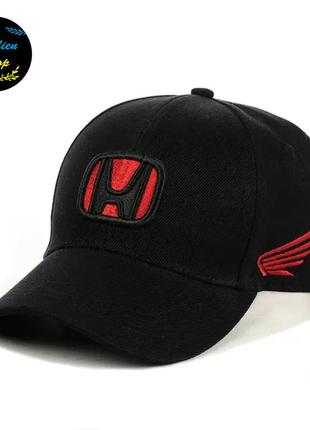 ● кепка бейсболка з вишивкою - honda / хонда m/l чорний ●
