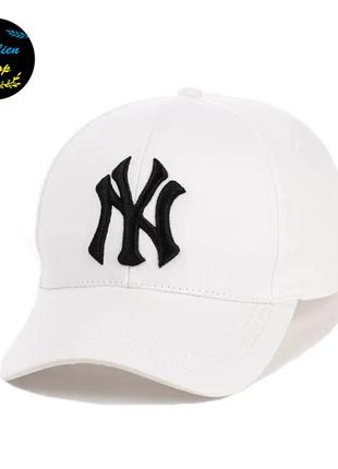 ● кепка бейсболка с вышивкой - new york / нью йорк m/l белый ●