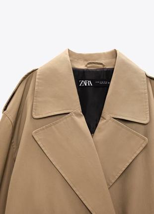 Длинный хлопковый тренч zara10 фото