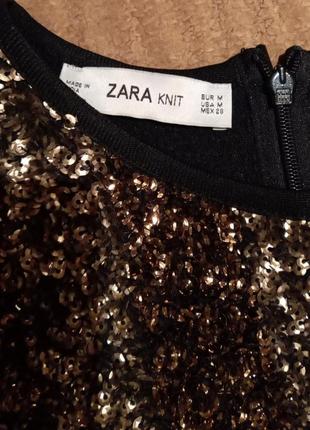 Zara новый топ, глиттерные пайетки,7 фото