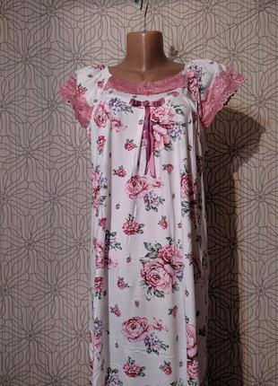 Женская ночная сорочка бамбук, одежда для дома2 фото