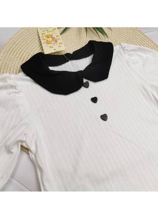 Кофта-блузка для девочки белая 🤍3 фото