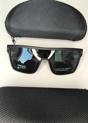 Новинка! чоловічі сонцезахисні окуляри porsche design маска polarized водійські антиблік чорні очки