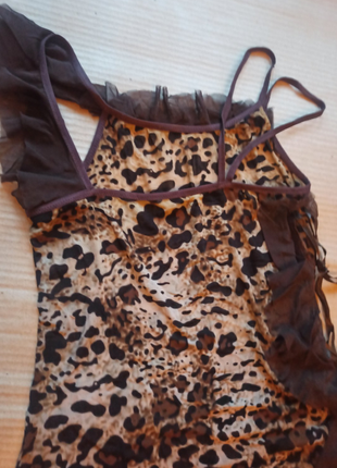 Сексуальный пеньюар, ночная сорочка с тигровым принтом с-м3 фото