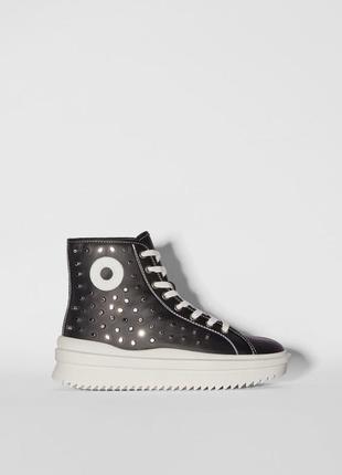 Sale🔥 высокие кеды bershka с заклепками 39-40