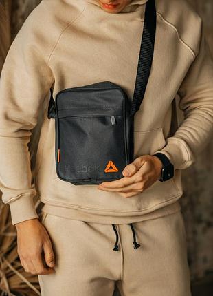 Сумка на плечо reebok черная барсетка мужская  наложенный платеж купить
