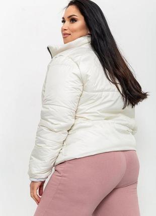 Куртка зефирка женская демисезонная цвет молочный3 фото