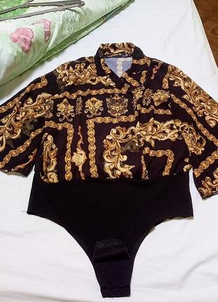 Фирменный боди с принтом versace