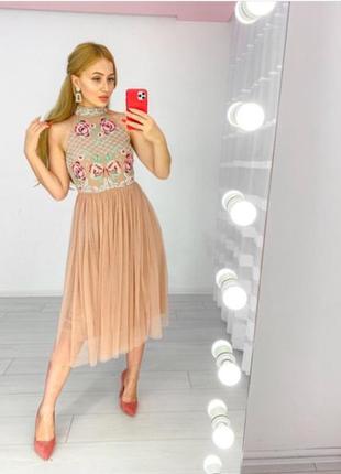 Плаття з вишивкою бісером maya