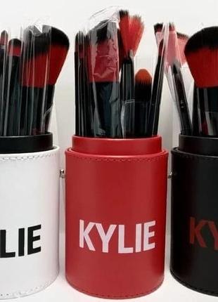 Набір пензлів для макіяжу в тубі kylie1 фото