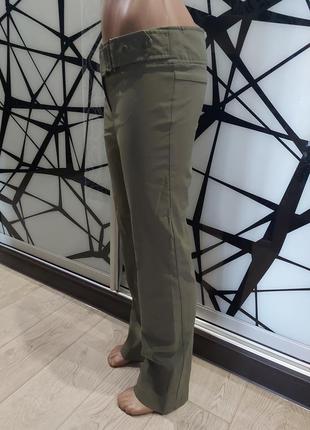 Мегаудобные брюки прямого кроя с поясом etam цвета хаки 44-466 фото