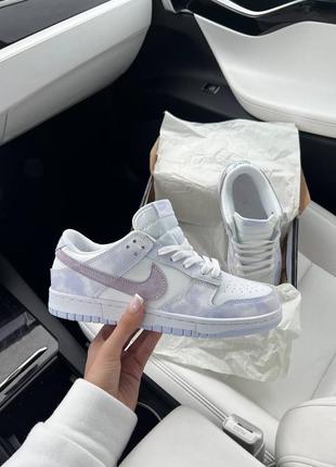 Кроссовки nike sb dunk white violet