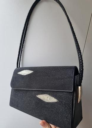 Сумка из кожи ската, stingray bag, кожаная сумочка экзотика, кожаная сумка скат2 фото