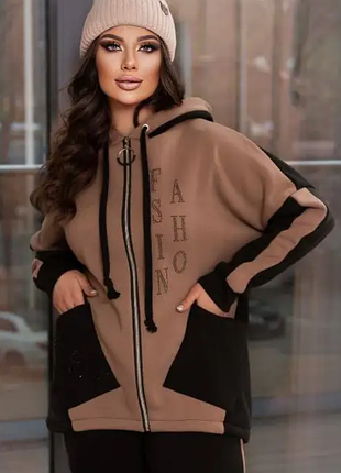 Теплый женский спортивный костюм батал 5 цветов 430гм