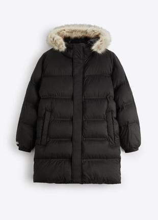 Zara тепла куртка, пуховик, з капюшоном, оригінал6 фото