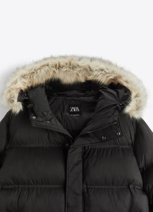 Zara тепла куртка, пуховик, з капюшоном, оригінал7 фото