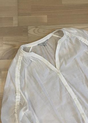Очень красивая белая легкая рубашка5 фото