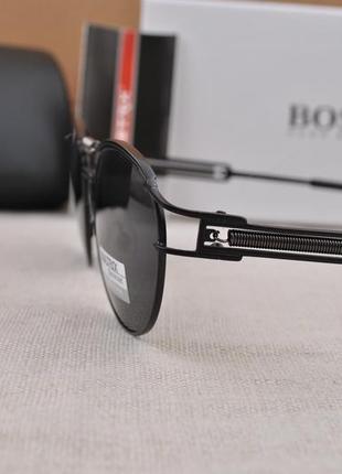 Фирменные солнцезащитные круглые мужские очки matrix polarized mt8213 с пружиной4 фото