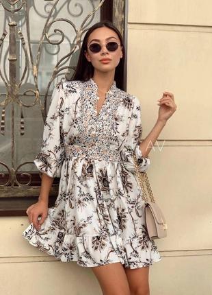 Сукня з гарним принтом❣ штапель