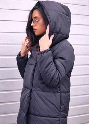 Женская, зимняя куртка (зефирка) с капюшоном3 фото