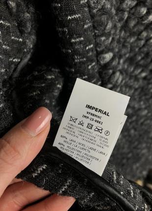 Imperial шерстяной дизайнерский жакет ассиметричный необработанные края кардиган пиджак тедди баранчик7 фото