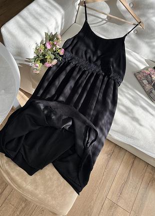 Черное платье с кружевом 7