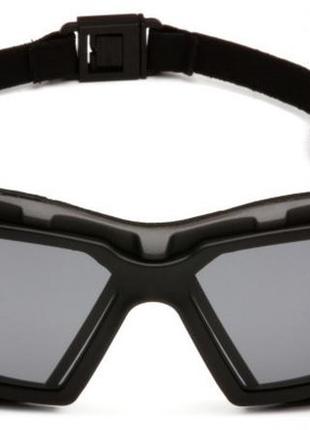 Очки защитные с уплотнителем pyramex highlander-plus (gray) anti-fog, серые2 фото