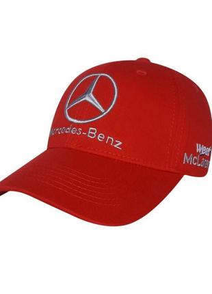 Бейсболка мужская sport line красная с лого mercedes-benz. артикул: 45-0611