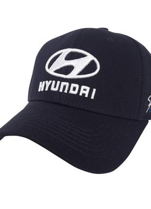 Бейсболка sport line темно-синя із логотипом hyundai. артикул: 45-0585