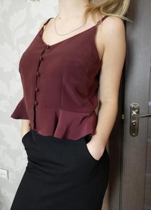 Фірмова хітова майка з рюшами river island