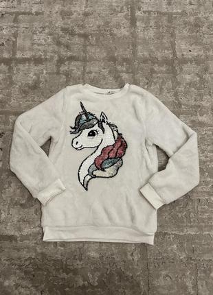 Кофтинка на девочку h&m 122-128р,теплая кофтина,свитер, свитшот