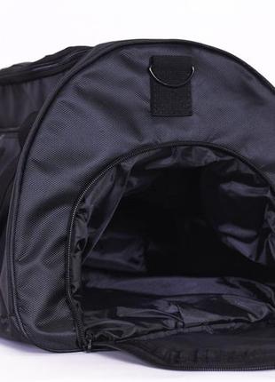 Практичная черная спортивная сумка с карманами для обуви водонепроницаемая  671 - 083 фото