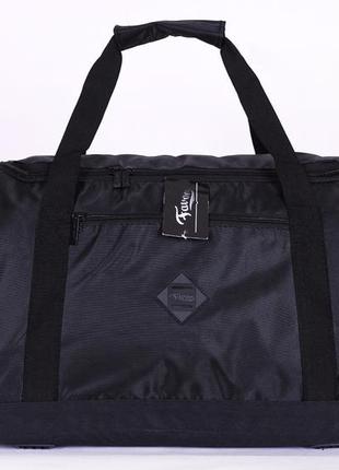 Практичная черная спортивная сумка с карманами для обуви водонепроницаемая  671 - 082 фото