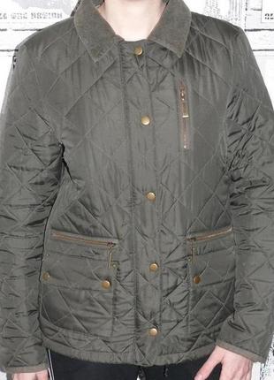 Куртка стеганная, демисезонная.размер м,дешево,болотный цвет2 фото