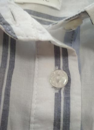 Шикарная трендовая блуза рубашка в полоску с поясом от next, p. 1229 фото