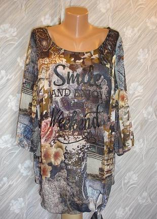 Стильна легка блуза-туніка "miss etam" 16-18 р