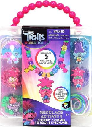 Набір для плетіння браслетів, намиста тролі trolis tara toys necklace дитячі прикраси, іграшки для розвитку
