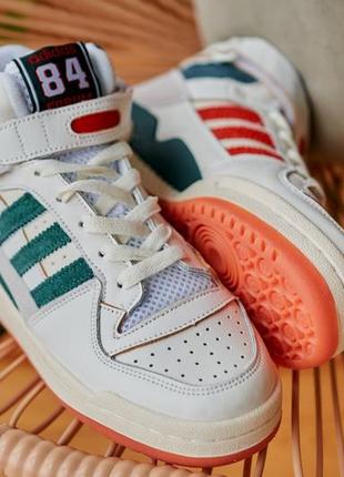 Кроссовки женские adidas forum 84 high beige/green