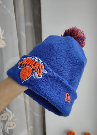 Шапка new era new york knicks nba шапка з помпоном 56-61 mlb nfl nhl