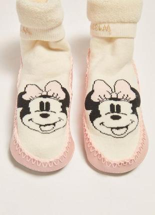 6-12 м/3-4 р домашні кімнатні капці теплі шкарпетки махрові тапочки дівчинці мінні маус lc waikiki