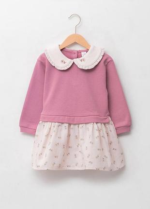 9-12/12-18/1-2/2-3/4-5 р нова фірмова сукня тепла сукня для дівчинки з коміром з довгим рукавом